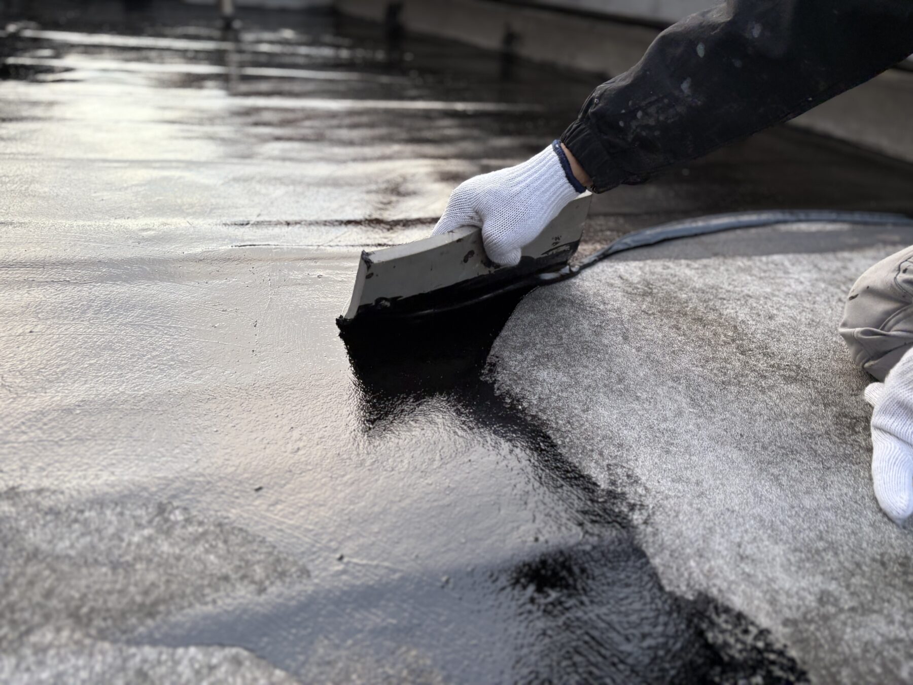 川崎市  Eマンション屋上防水工事 アスファルト防水 トーチ工法